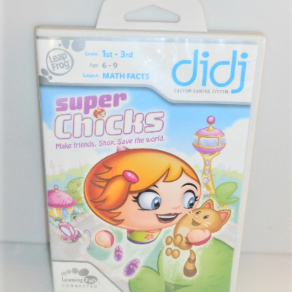 DiDji Gaming System Leap Frog SUPER CHICKS Make Friends Shop World Math Facts